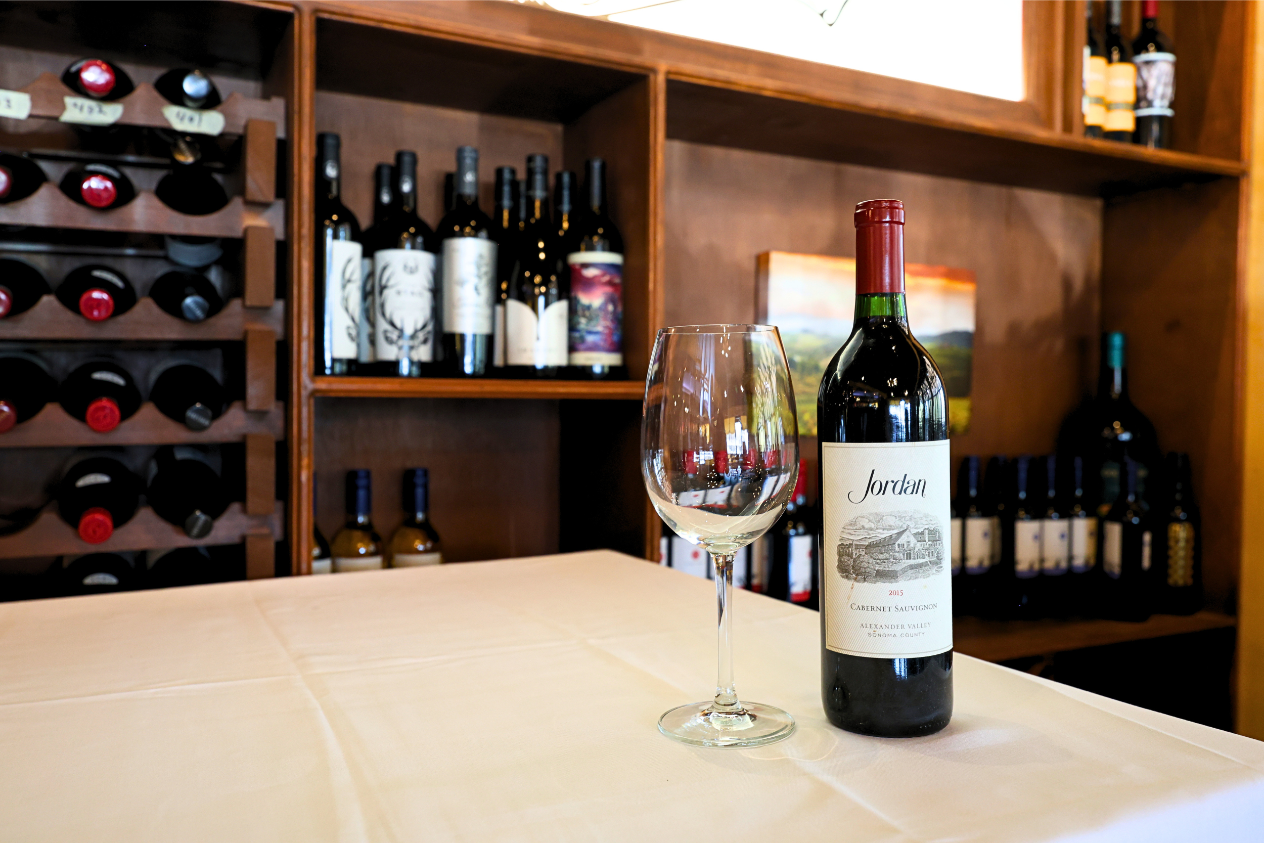 Jordan Cabernet Sauvignon at the wine bar